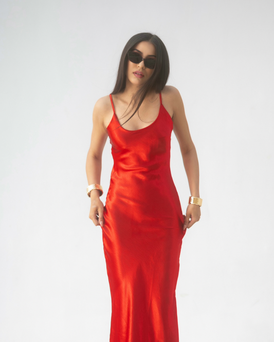 The Scarlet Slip Dress